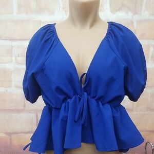 Chic Blue Women's Blouse